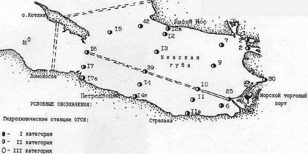 Карта глубин невской губы